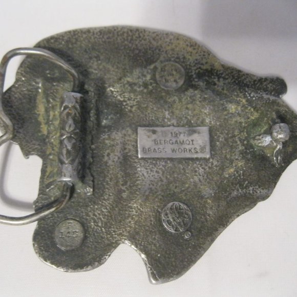 Bergamot Brass Work Mountain Lion 1977 Belt Buckle - Picture 7 of 8
